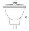 MR11 3W 12VDC LED GLOBE